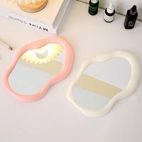 Vente en gros Miroir de maquillage en plastique mignon créatif en forme de nuage Miroirs cosmétiques de beauté de bureau irréguliers