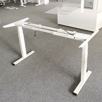 Table élévatrice ergonomique réglable en hauteur pour un seul utilisateur Base électrique 2 pieds Cadre de bureau Getup