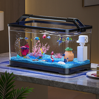 Aquarium intelligent moderne avec loupe intégrée pour poissons rouges, filtration domestique, petit et moyen format, aquascape de bureau, nouveau modèle