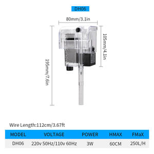 Filter Aan De Muur Gemonteerde Waterval Filter Externe Vissentank Zuurstofpomp Kleine Schildpad Tank Filter - Product Image 6