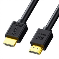 Kabel HDMI dengan Tembaga Bebas Oksigen Mendukung 8K pada 60Hz dan 4K pada 60Hz untuk TV, PC, Monitor (Model HS-116)
