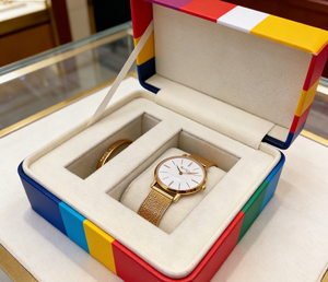 Hot Sale Protective Rectangle Watch <b>Box</b> Necklace Ring Jewelry Set Flip PU Leather Watch Gift <b>Box</b> for Packaging - Product Image 1