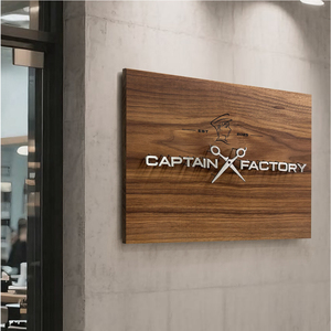 Walnut Wood Metal 3D Letter Sign Brand Shop Sign Commercial Wall Decor <strong>Door</strong> <strong>Plate</strong> - Product Image 4