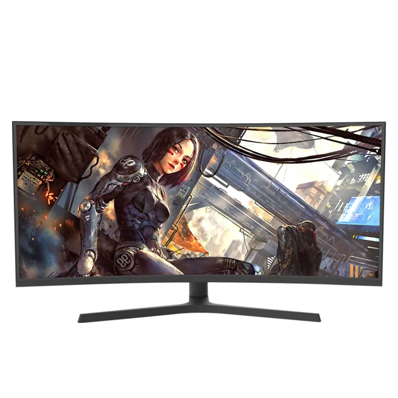 2023 Hot 34 Inch Curved Gaming Monitor 3440*1440 165Hz 1MS With Height Adjustable Stand