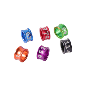 Bagues d'identification en aluminium pour oiseaux 4/4,7/5/6/7 mm – Outil d'entraînement comportemental – Couleurs assorties – Entraînement au vol en extérieur – Identification pour courses - Product Image 2