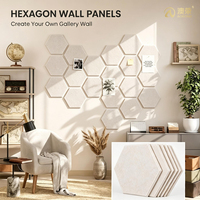 Panneaux acoustiques hexagonaux en feutre, dalles murales en fibre de polyester, absorption acoustique, écologiques, vente en gros pour la décoration de bureaux et de maisons