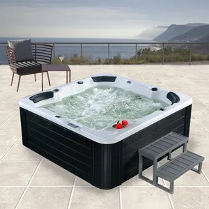 อ่างน้ำวนกลางแจ้งสปาอ่างน้ำร้อนกับ Balboa สปาปั๊มความร้อน6คน Hottub กลางแจ้งสปาเจ็ทระบบอ่างน้ำร้อนล้น