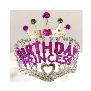 नई डिजाइन जन्मदिन राजकुमारी क्राउन पार्टी जन्मदिन राजकुमारी मुकुट