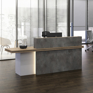Mobilier de bureau - Bureau <span class=keywords><strong>d</strong></span>'<span class=keywords><strong>accueil</strong></span> en bois pour la réception. Convient aux hôtels, <span class=keywords><strong>banques</strong></span> et bureaux. La taille peut être personnalisée. - Product Image 6