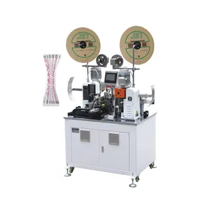 Full automatic UL-X FFC flexible flat cable plastic outer skin cutting stripping continuous terminal crimping machine