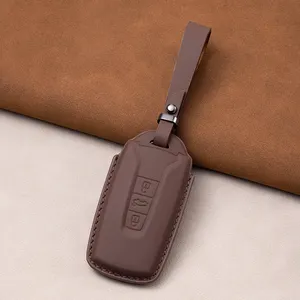 Source Manufacturer Suitable For Volkswagen's New Touareg Car Key Case With Double-sided Cowhide Key Case