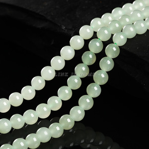 Jingde Jewelry Ofrece Cuentas Redondas de Jade Hetian Natural de 6mm para Accesorios de Pulseras DIY, en Tiras y Sueltas - Product Image 2