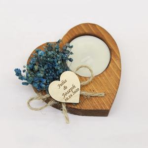 Custom Holiday Decoration Bridal Shower Favors Wedding Guest Favors Gifts Wooden Heart Shaped <strong>Tealight</strong> Candle <strong>Holder</strong> in Bulk - Product Image 5