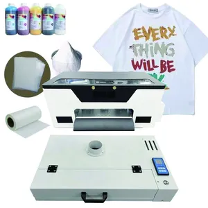 Impressora dtf a3 de mesa pequena para impressão de camisetas com software 30cm dtf única xp600 máquina de transferência de calor