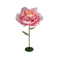 Pivoine géante en soie à ouverture et fermeture automatiques, fleurs motivantes avec lumières LED, décorations pour mariage et fêtes