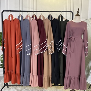 6534 #   Nouvelle arrivée, robe hijab Nida de haute qualité, plissée, ample, avec un grand ourlet, robe de soirée musulmane, abaya, vêtements islamiques - Product Image 6