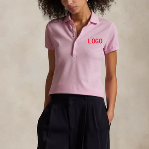 <span class=keywords><strong>Polo</strong></span> da <span class=keywords><strong>Donna</strong></span> a Maniche Corte con Logo R. Ricamato, Vestibilità Regolare, Cinque Bottoni, Vendita all'Ingrosso - Product Image 1