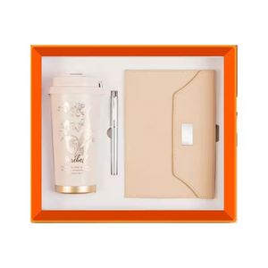 High-Grade Corporate Gift <b>Set</b> Includes Coffee Mug Pen <b>Notebook</b>-for Business Staff Meetings Personalized LOGO Hand Print - Product Image 2