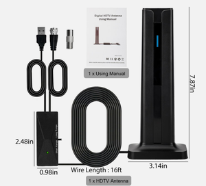 <span class=keywords><strong>Antena</strong></span> de TV Interior TIANJIE para Smart TV, Largo Alcance, HD Digital, <span class=keywords><strong>Cable</strong></span> de 5m con Amplificador para Canales Locales, Compatible con <span class=keywords><strong>4K</strong></span> 1080P - Product Image 2