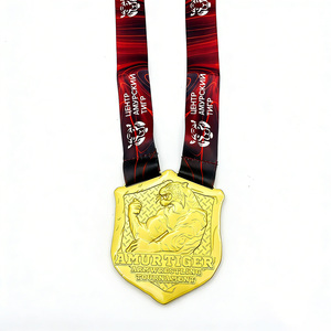 Medaglia d'Oro Personalizzata per Torneo di Braccio di Ferro Tigre d'<span class=keywords><strong>Amur</strong></span>, Fusione in Metallo con Rilievo 3D Vivido, Lavabile, Forma Personalizzata, Placcatura Personalizzata, Premio Sportivo - Product Image 1