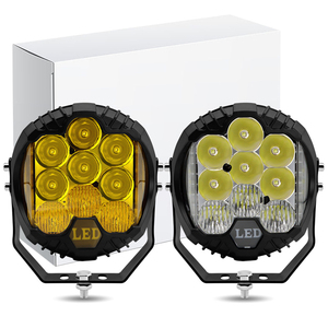 Faro LED de 9 Pulgadas para <span class=keywords><strong>Jeep</strong></span> Wrangler, Faro LED de 7 Pulgadas, Faro LED de 5 Pulgadas, Luz de Conducción LED de 9 Pulgadas, Luz Antiniebla LED Blanca y Amarilla - Product Image 1