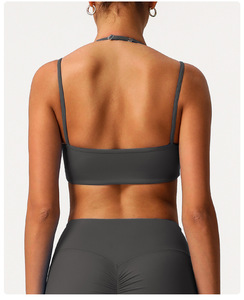 JY 2025 Nuovo Arrivo <span class=keywords><strong>Reggiseno</strong></span> Sportivo Yoga Halter con Supporto Elevato, Spalline Regolabili, Imbottiture Rimovibili, Doppio Strato, Push-up - Product Image 6