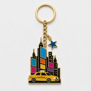 Llaveros Personalizados al por Mayor con Temática de Nueva York, Llavero con la Estatua de la Libertad, Llavero de Metal con la Plaza Times, Recuerdo de Viaje Estadounidense - Product Image 3