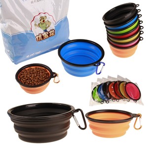 Venda quente Folding Silicone Dobrável Dog Cat Viagem Ao Ar Livre Portátil Dobrável Água Potável Alimentação Food Bowl para Pet Dogs - Product Image 2