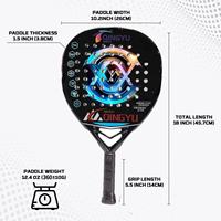 Raquette de paddle-tennis de plage en carbone 18K de qualité supérieure, noire, en EVA, pour enfants, avec un design léger