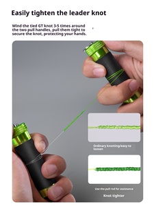 Outil anti-dérapant en aluminium pour nœuds - Outil de tirage de ligne et de nouage de crochets, pour nœuds FG/Blood, multi-usage, pour bobines - Product Image 3