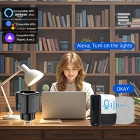 Enchufe Inteligente Tuya 16/20A con WiFi, Función de Temporizador y Monitor de Energía, Compatible con Smartlife, Google Home, Alexa y Alice