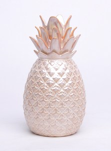 Thủ Công Ủng Hộ Đám Cưới Rose Gold Màu Dứa Hình Dạng Gốm Elegent Chủ Sở Hữu Nến - Product Image 2