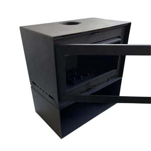 Poêle à <span class=keywords><strong>bois</strong></span> intérieur noir robuste et le plus efficace avec Kit de cheminée - Product Image 4