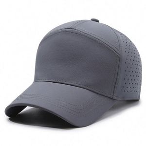 Quick Drying 100% Polyester 6-Panel Baseball Cap Unisex Sporty Style Perforated Design Soft Common Breathable Spring <b>Sunscreen</b> - Product Image 1