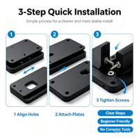 Placas Delanteras y Traseras de Acero Inoxidable Orbita para Cerradura Inteligente con Soporte para Tarjetas Mi/RFID/TEMIC/IC/Magnéticas, Negro/Blanco