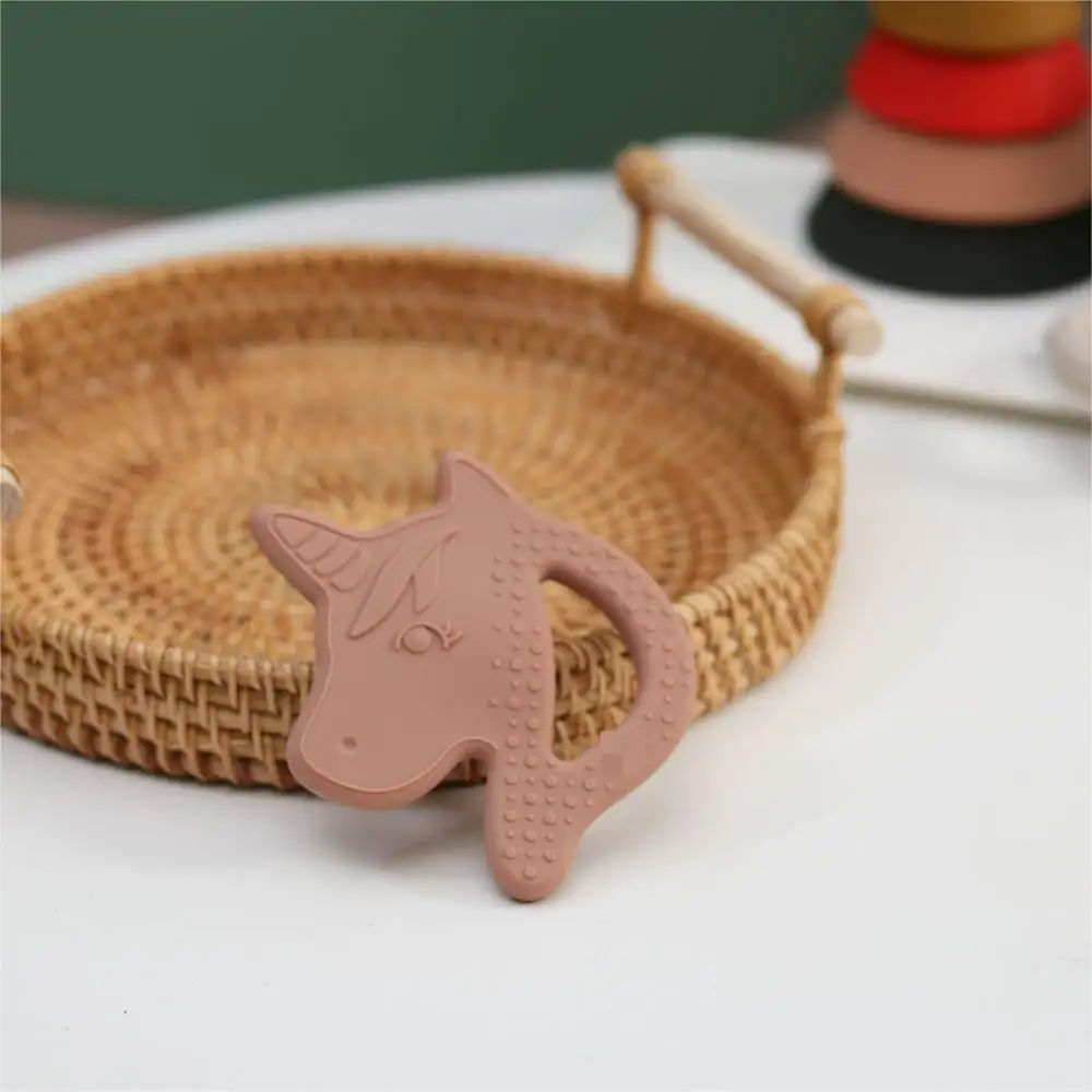 Hot Sale Eco-Vriendelijke Houten Speelgoed Diy Baby Hanger Ketting Cadeau Natuurlijk Beuken Dier Houten Bijtring