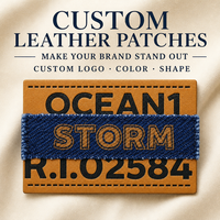 Écussons en cuir personnalisés avec logo, étiquettes de marque en relief pour chapeaux, vêtements, jeans et vestes