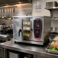 Four à vapeur électrique intelligent commercial, four industriel à commande numérique intelligente en acier inoxydable pour restaurant, hôtel, boulangerie