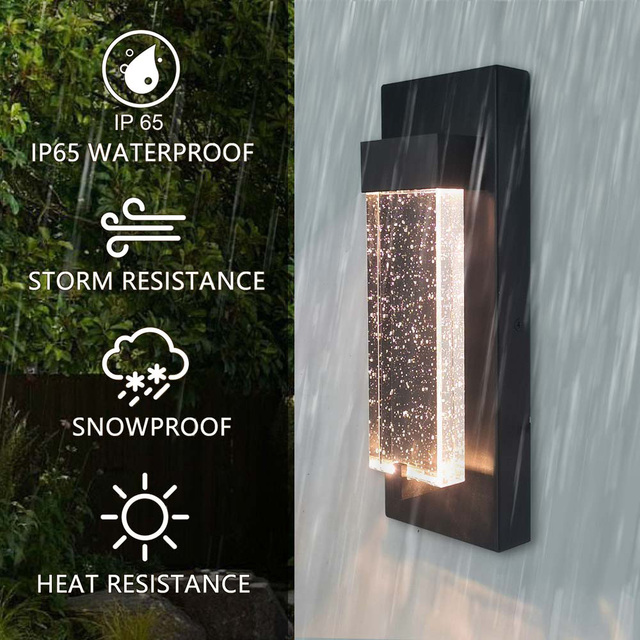 Modern Garden Ip65 12 16 18 Inch Outside Wall Bracket Light Outdoor Waterproof Light 5CCT Outdoor Wall Lamp