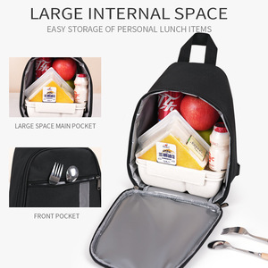 Simple Cycling Lunch Bag Thickened Insulated Shoulder Crossbody Oxford Cloth Outdoor Bento Bag - Product Image 3