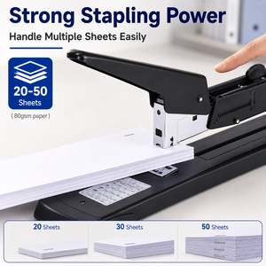 Nouvelle <span class=keywords><strong>agrafeuse</strong></span> à <span class=keywords><strong>papier</strong></span> manuelle à grand bras long en métal de grande capacité personnalisée pour le bureau - Product Image 2
