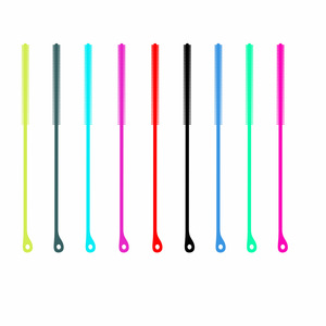 <span class=keywords><strong>Brosse</strong></span> en silicone multicolores à haute élasticité spécialement conçue pour nettoyer les parois intérieures de petits tuyaux et de pailles - Product Image 6