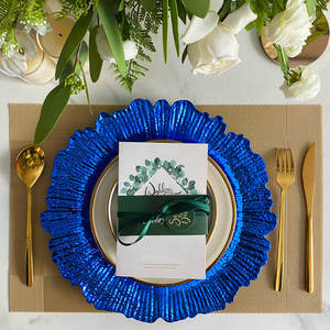 Platos Base Decorativos <span class=keywords><strong>de</strong></span> Plástico <span class=keywords><strong>de</strong></span> 13 Pulgadas Color Champán para Fiestas <span class=keywords><strong>de</strong></span> Aniversario y Suministros para Recepciones <span class=keywords><strong>de</strong></span> Boda - Product Image 6