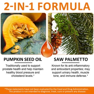 Acentiallabs 300 Softgel Minyak Biji Labu Organik 1000mg Cold Pressed dengan Saw Palmetto untuk Pertumbuhan Rambut - Product Image 2