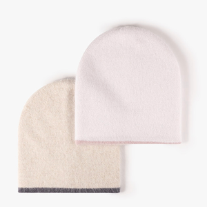 Tissu en mélange de fourrure de <span class=keywords><strong>lapin</strong></span> de haute qualité à double face, couleur unie minimaliste, unisexe, pour l'extérieur et la maison, tricot chaud, broderie 3D - Product Image 2