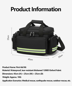 Bolsa Médica de Emergencia Impermeable Oxford, Bolsa de Trauma Multifuncional de Gran Capacidad, Bolsa de Primeros Auxilios Portátil - Product Image 2