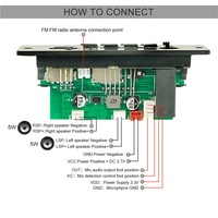 MP3 Çalar Mikrofon Kartı 3.7V 2x5W Taşınabilir Hoparlör Amplifikatör Güç MP3 Modülü