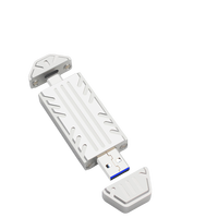 M.2 NVME SSD kotak Hard Disk ponsel kecepatan tinggi Solid State JMS583 kontrol utama USB TYPE-C Cover magnetis kepala ganda
