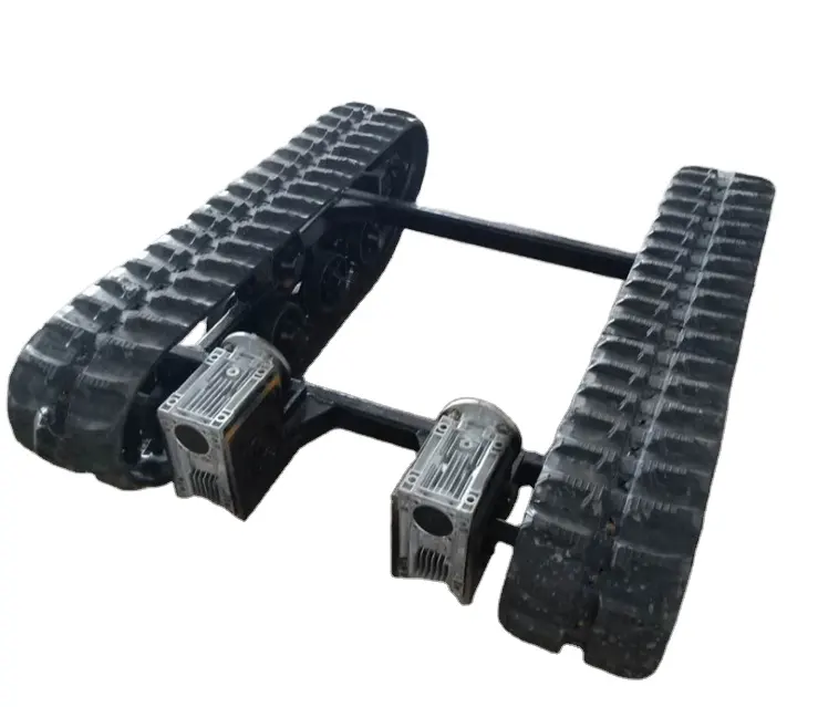 Remote control Electric gummi crawler chassis plattform für anlage transport mit 24v 48v dc motor