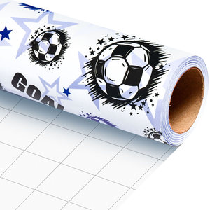Papier cadeau numérique imprimé avec l'image d'une star du football de la Coupe du Monde, design original. - Product Image 2